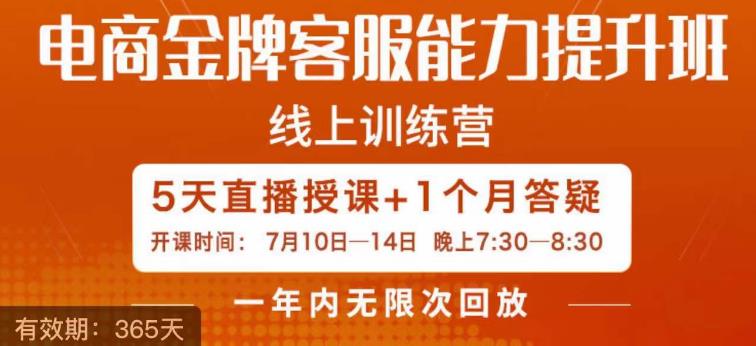 电商金牌客服能力提升班，提升客服能力是你店铺业绩的关键要素-启学项目网