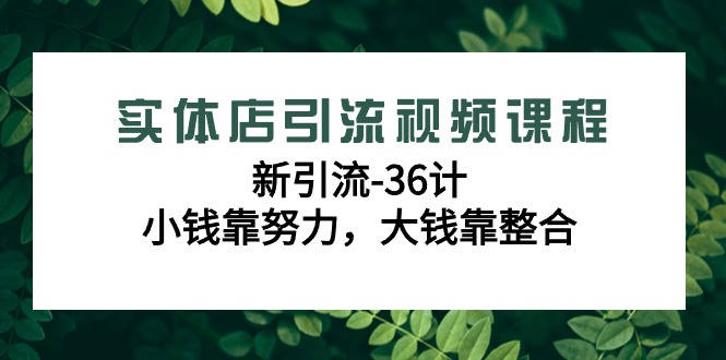 实体店新引流36计课程，小钱靠努力，大钱靠整合（48节-无水印视频）-启学项目网
