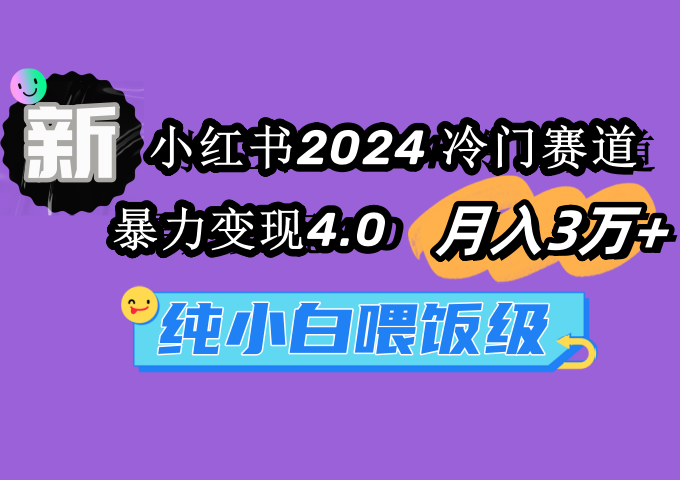 小红书2024冷门赛道 月入3万+ 暴力变现4.0 纯小白喂饭级-启学项目网