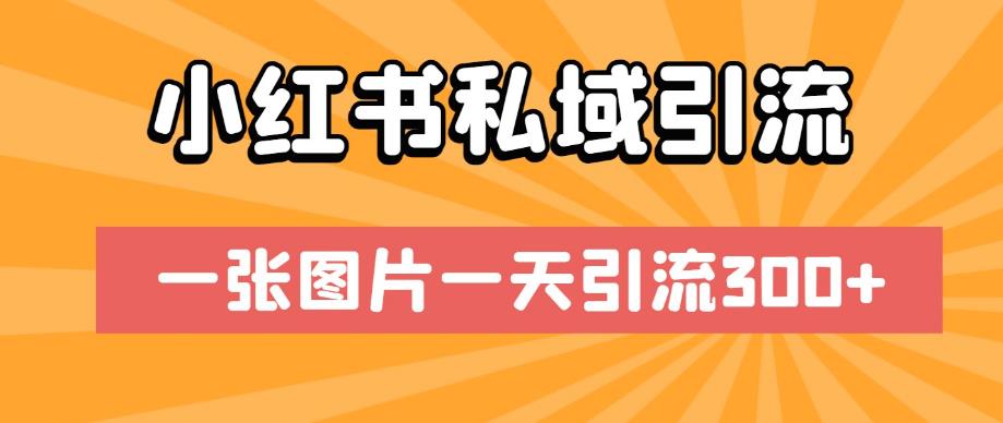 小红书私域引流秘籍！一张图片一天带来300流量！-启学项目网