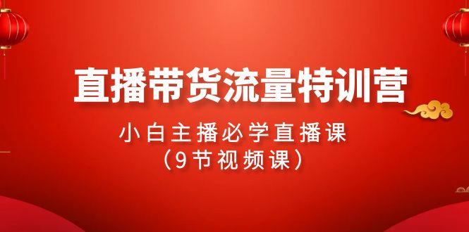 24年直播带货流量特训课，新手小白主播必学直播课（9节视频课）-启学项目网