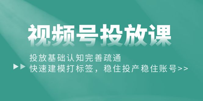 视频号营销攻略：从基础认知到精准打标签，提升投放效果-启学项目网