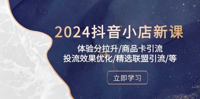 2024年抖音小店实操课程：提升体验分、优化投流效果、精选联盟引流攻略-启学项目网