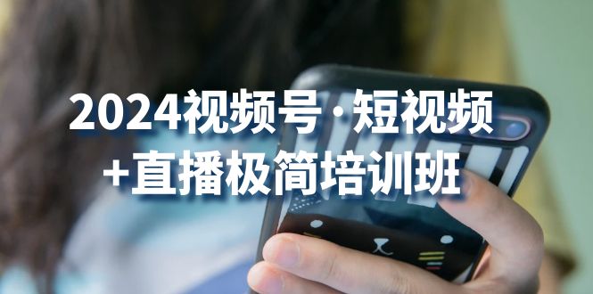 2024视频号·短视频+直播极简培训班：抓住视频号风口，流量红利-启学项目网