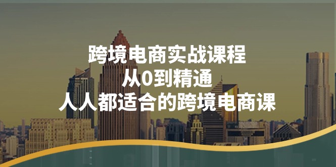 跨境电商实战课程：从0到精通，人人都适合的跨境电商课（14节课）-启学项目网