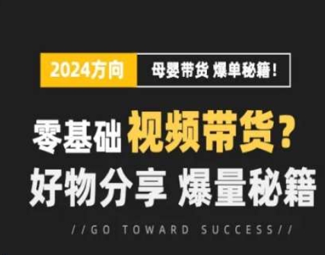 短视频母婴赛道实操流量训练营，零基础视频带货，好物分享，爆量秘籍-启学项目网
