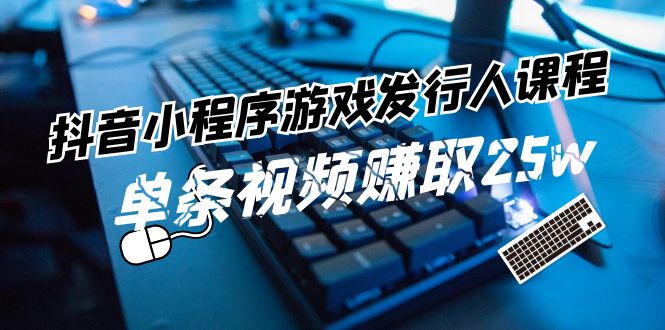 抖音小程序-游戏发行人课程：带你玩转游戏任务变现，单条视频赚取25w-启学项目网