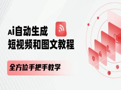 AI自动生成短视频和图文课程，全方位手把手教学-启学项目网