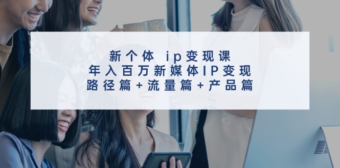 创新个体 ip变现课，年入百万新媒体IP变现，路径篇+流量篇+产品篇-启学项目网