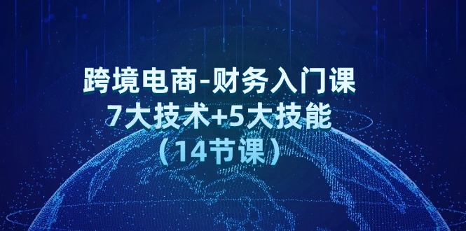跨境电商-财务入门课：7大技术+5大技能（14节课）-启学项目网