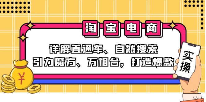 2024淘宝电商课程：详解直通车、自然搜索、引力魔方、万相台，打造爆款-启学项目网