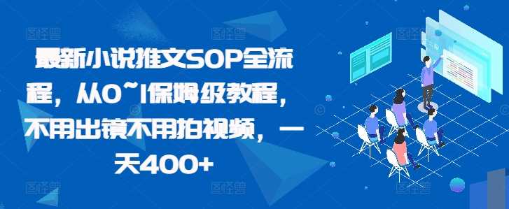 最新小说推文SOP全流程，从0~1保姆级教程，不用出镜不用拍视频，一天400+-启学项目网