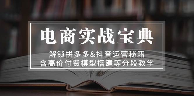 电商实战宝典 解锁拼多多&抖音运营秘籍 含高价付费模型搭建等分段教学-启学项目网