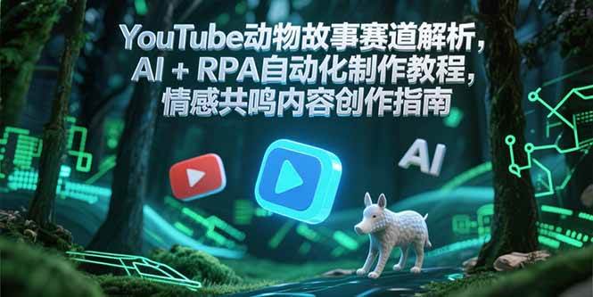 YouTube动物故事赛道解析，AI+RPA自动化制作教程，情感共鸣内容创作指南-启学项目网