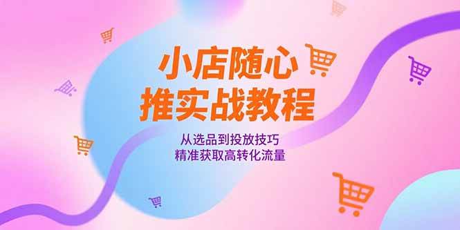 小店随心推实战教程，从选品到投放技巧，精准获取高转化流量-启学项目网