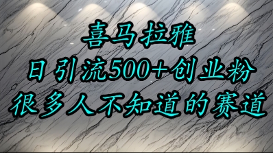 喜马拉雅，小而精的流量赛道，日进500+精准创业粉-启学项目网